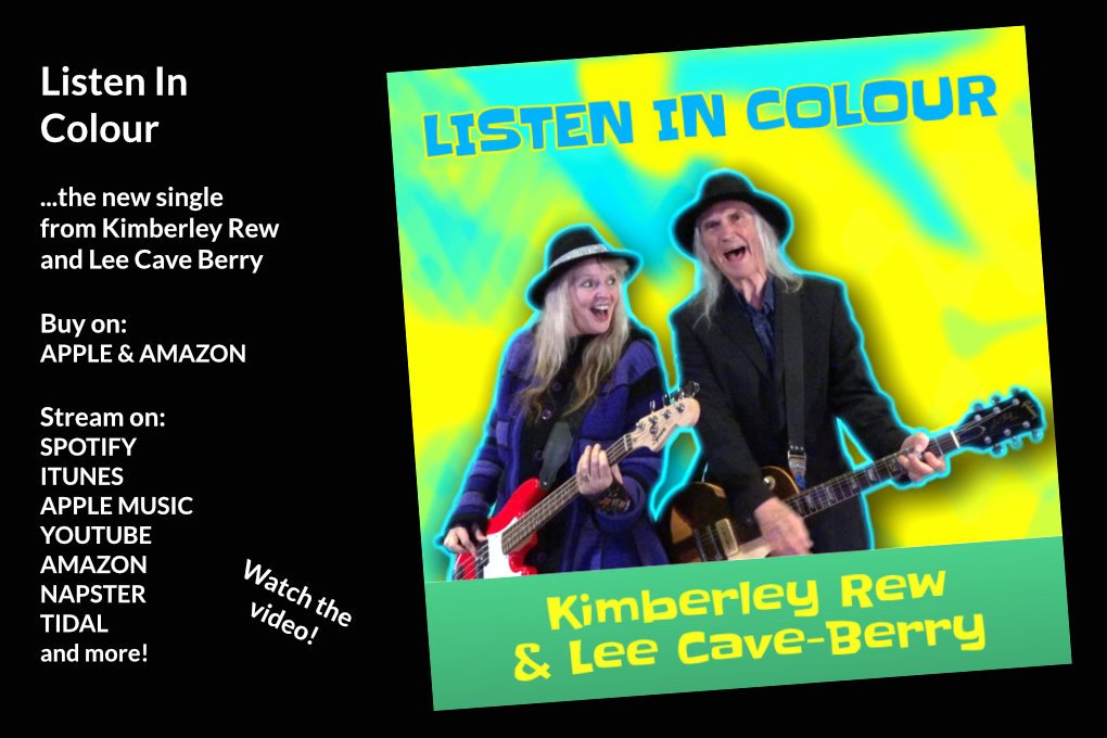 Kimberley Rew and Lee Cave-Berry, new single Listen In Colour promo image